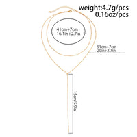 Thumbnail for Minimalist Layered Gold Silver Tone Saturn Chain Y Necklace - ArtGalleryZen