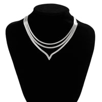 Thumbnail for Minimalist Layered Herringbone Chain Necklace Set