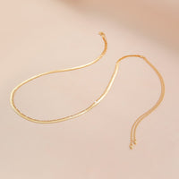 Thumbnail for Minimalist Layered  Herringbone Saturn Belly Chain Set - ArtGalleryZen