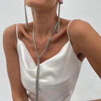 Thumbnail for Minimalist Layered Long Tassel Chain Y Necklace