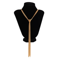 Thumbnail for Minimalist Layered Long Tassel Chain Y Necklace