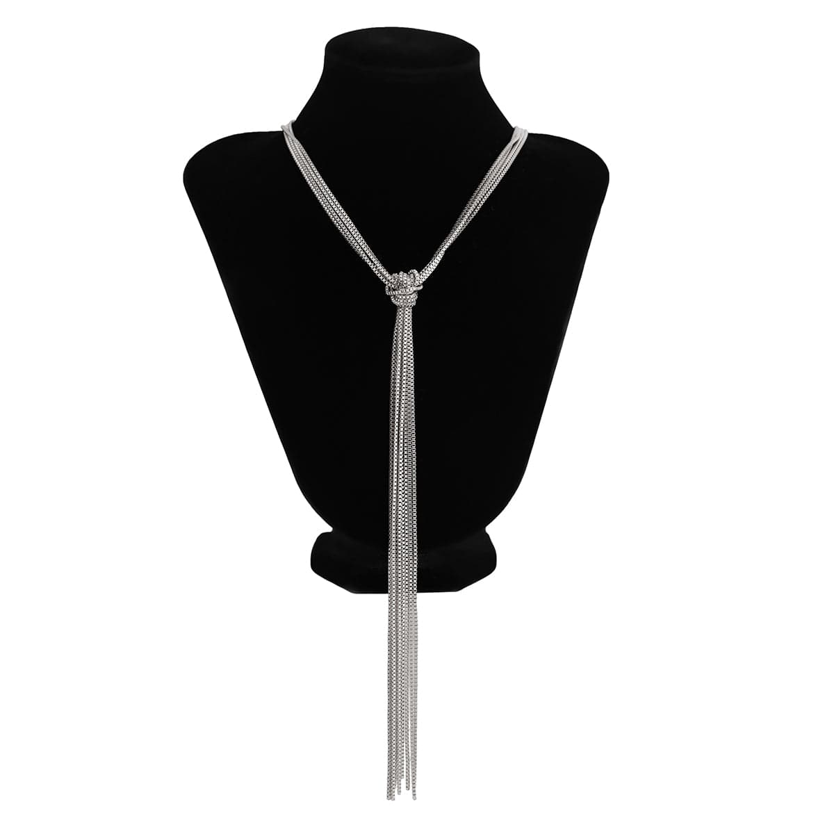 Minimalist Layered Long Tassel Chain Y Necklace