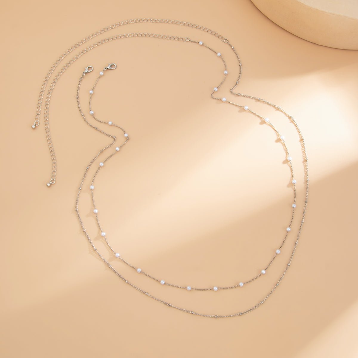Minimalist Layered Pearl Saturn Waist Chain Set - ArtGalleryZen