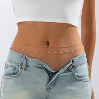 Thumbnail for Minimalist Layered Pearl Saturn Waist Chain Set - ArtGalleryZen