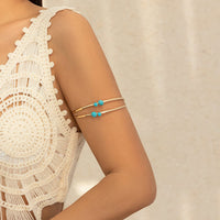 Thumbnail for Minimalist Layered Turquoise Inlaid Arm Cuff