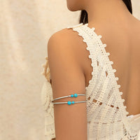 Thumbnail for Minimalist Layered Turquoise Inlaid Arm Cuff