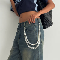Thumbnail for Minimalist Layering Pearl Trouser Chain - ArtGalleryZen