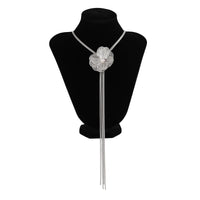Thumbnail for Minimalist Pearl Flower Charm Long Tassel Chain Y Necklace - ArtGalleryZen