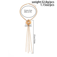 Thumbnail for Minimalist Pearl Flower Charm Long Tassel Chain Y Necklace - ArtGalleryZen