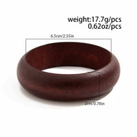 Thumbnail for Minimalist Retro Wood Wrist Cuff Bangle Bracelet