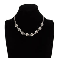 Thumbnail for Minimalist Square Rhinestone Choker Necklace Bracelet - ArtGalleryZen