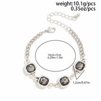 Thumbnail for Minimalist Square Rhinestone Choker Necklace Bracelet - ArtGalleryZen