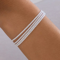 Thumbnail for Minimalist Two Tone Twisted Chain Bracelet - ArtGalleryZen