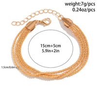 Thumbnail for Minimalist Two Tone Twisted Chain Bracelet - ArtGalleryZen