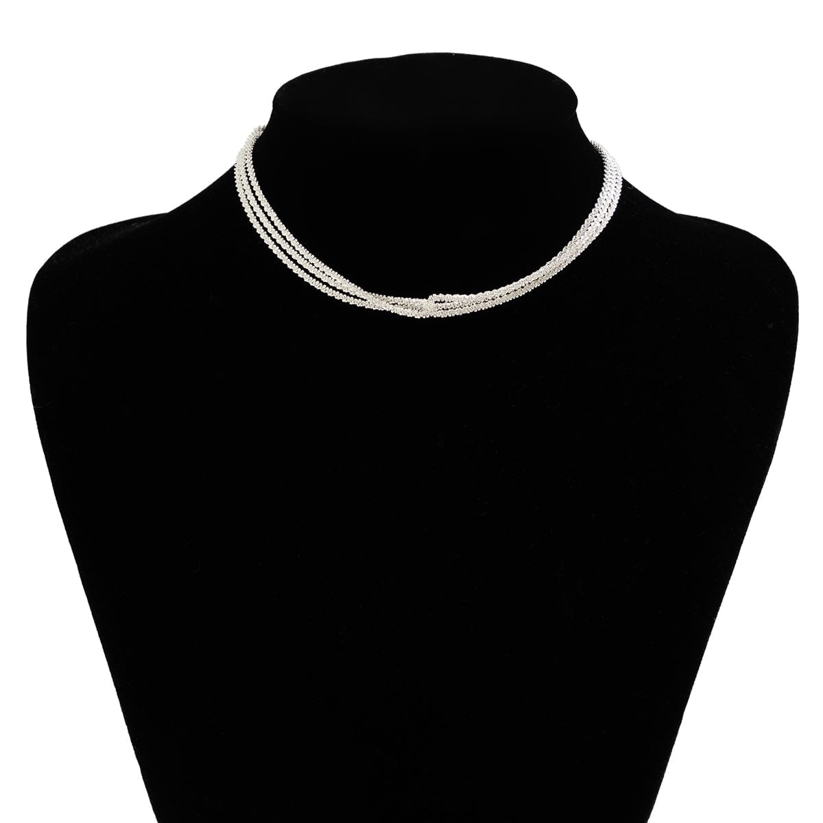 Minimalist Two Tone Twisted Choker Necklace - ArtGalleryZen