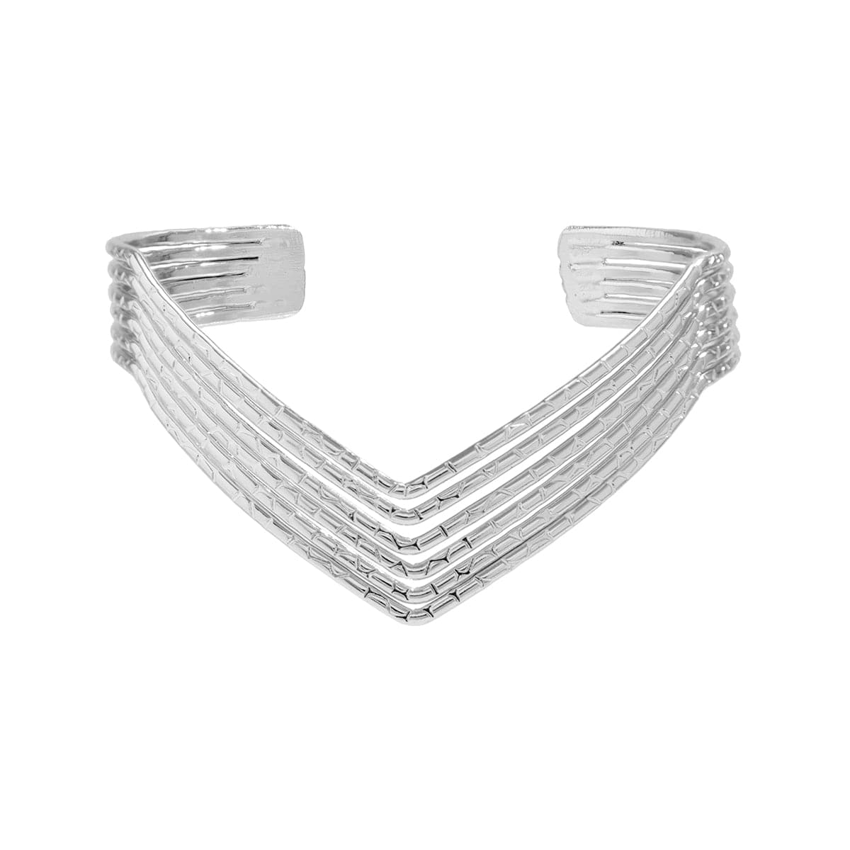 Minimalist V Shaped Lines Open Arm Cuff