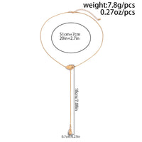 Thumbnail for Minimalist Waterdrop Pendant Long Chain Y Necklace - ArtGalleryZen