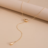 Thumbnail for Minimalist Waterdrop Pendant Long Chain Y Necklace - ArtGalleryZen