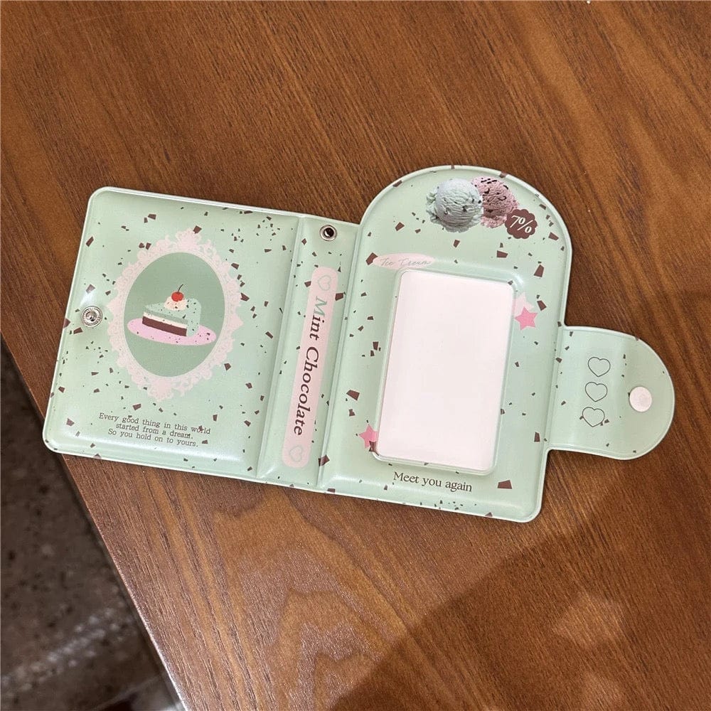 Mint Chocolate Ice - cream Kpop 3 Inch Mini Photocard Album - ArtGalleryZen