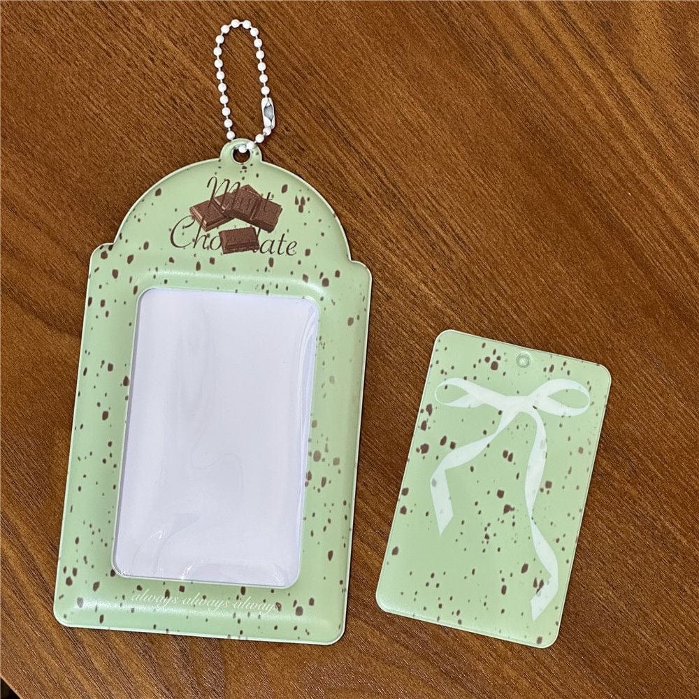 Mint Chocolate Star Kpop Keychain Photocard Holder - ArtGalleryZen