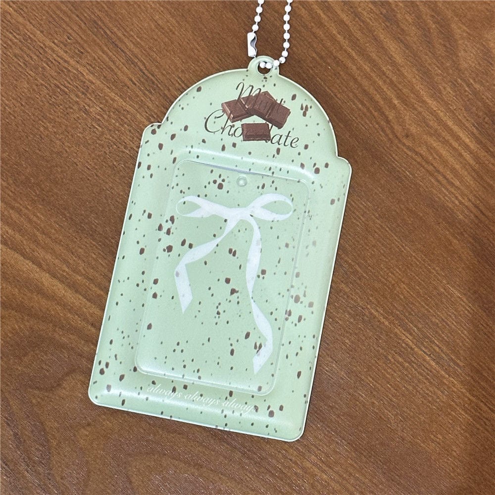 Mint Chocolate Star Kpop Keychain Photocard Holder - ArtGalleryZen