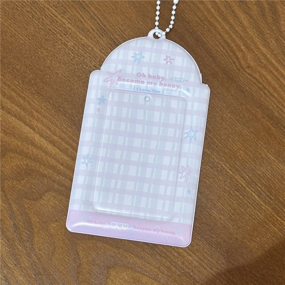 Mint Chocolate Star Kpop Keychain Photocard Holder - ArtGalleryZen