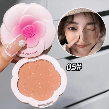 Monochrome Flower Shimmer Powder Blusher