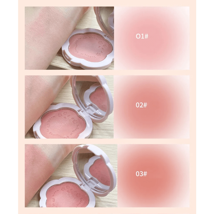 Monochrome Flower Shimmer Powder Blusher