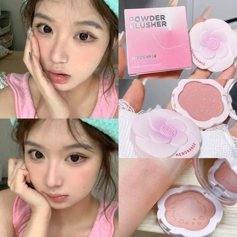 Monochrome Flower Shimmer Powder Blusher