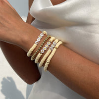 Thumbnail for Mother's Day Heart Letter Polymer Clay Beaded Bracelet Set - ArtGalleryZen