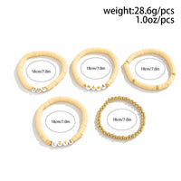 Thumbnail for Mother's Day Heart Letter Polymer Clay Beaded Bracelet Set - ArtGalleryZen