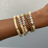 Thumbnail for Mother's Day Heart Letter Polymer Clay Beaded Bracelet Set - ArtGalleryZen