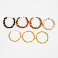 Thumbnail for Mother's Day Theme 7pcs Letter Wood Beaded Bracelet Set - ArtGalleryZen