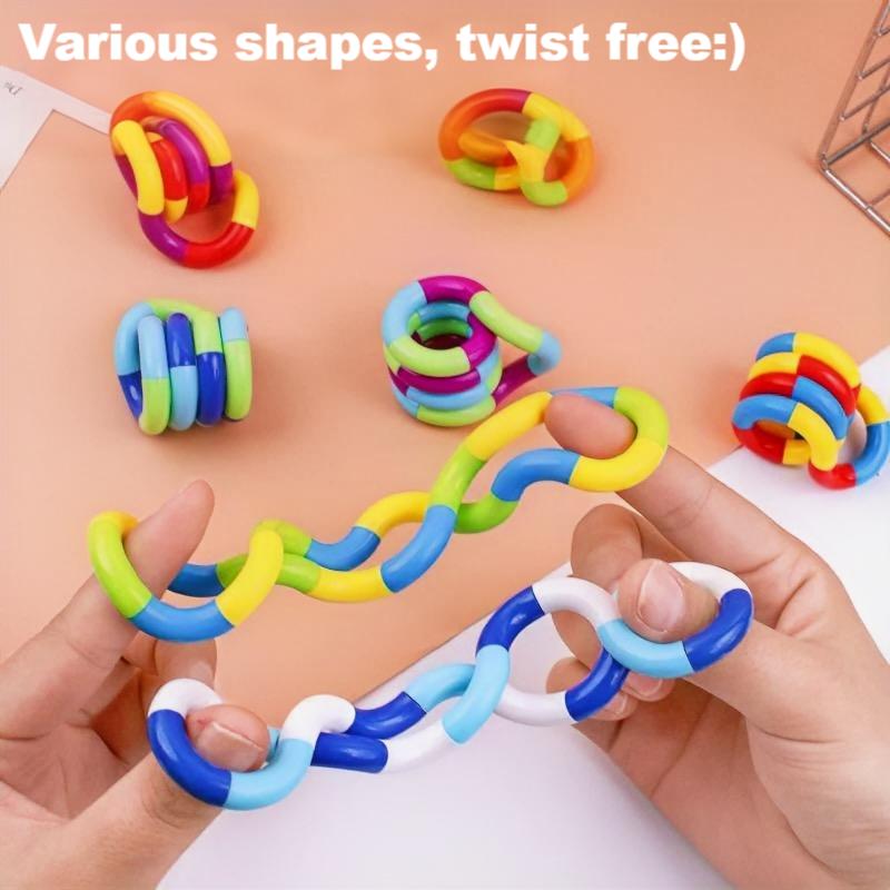 Multicolor Quiet Twisty Fidget Toy - Sensory Stress Relief Puzzle - ArtGalleryZen