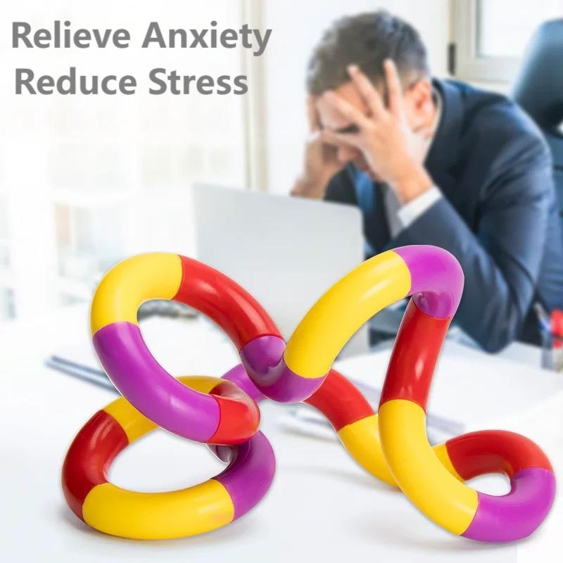 Multicolor Quiet Twisty Fidget Toy - Sensory Stress Relief Puzzle - ArtGalleryZen