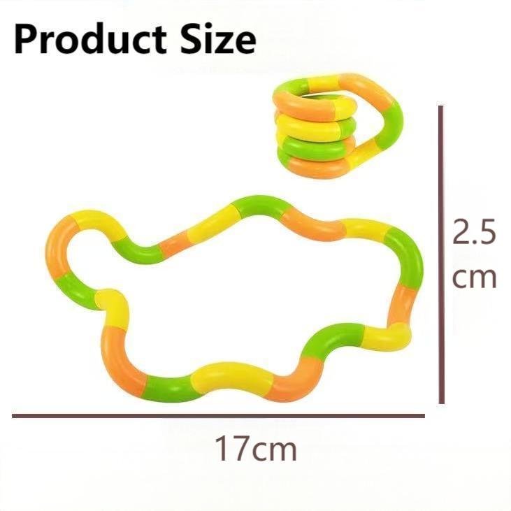 Multicolor Quiet Twisty Fidget Toy - Sensory Stress Relief Puzzle - ArtGalleryZen