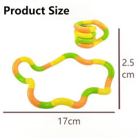 Thumbnail for Multicolor Quiet Twisty Fidget Toy - Sensory Stress Relief Puzzle - ArtGalleryZen