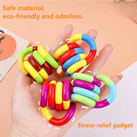 Thumbnail for Multicolor Quiet Twisty Fidget Toy - Sensory Stress Relief Puzzle - ArtGalleryZen