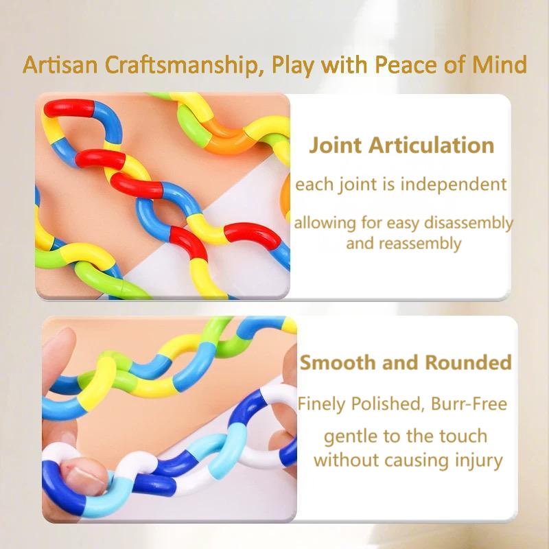 Multicolor Quiet Twisty Fidget Toy - Sensory Stress Relief Puzzle - ArtGalleryZen