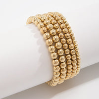 Thumbnail for Newly 5pcs Gold Silver Plated Ball Chain Bracelet Set - ArtGalleryZen