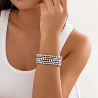 Thumbnail for Newly 5pcs Gold Silver Plated Ball Chain Bracelet Set - ArtGalleryZen