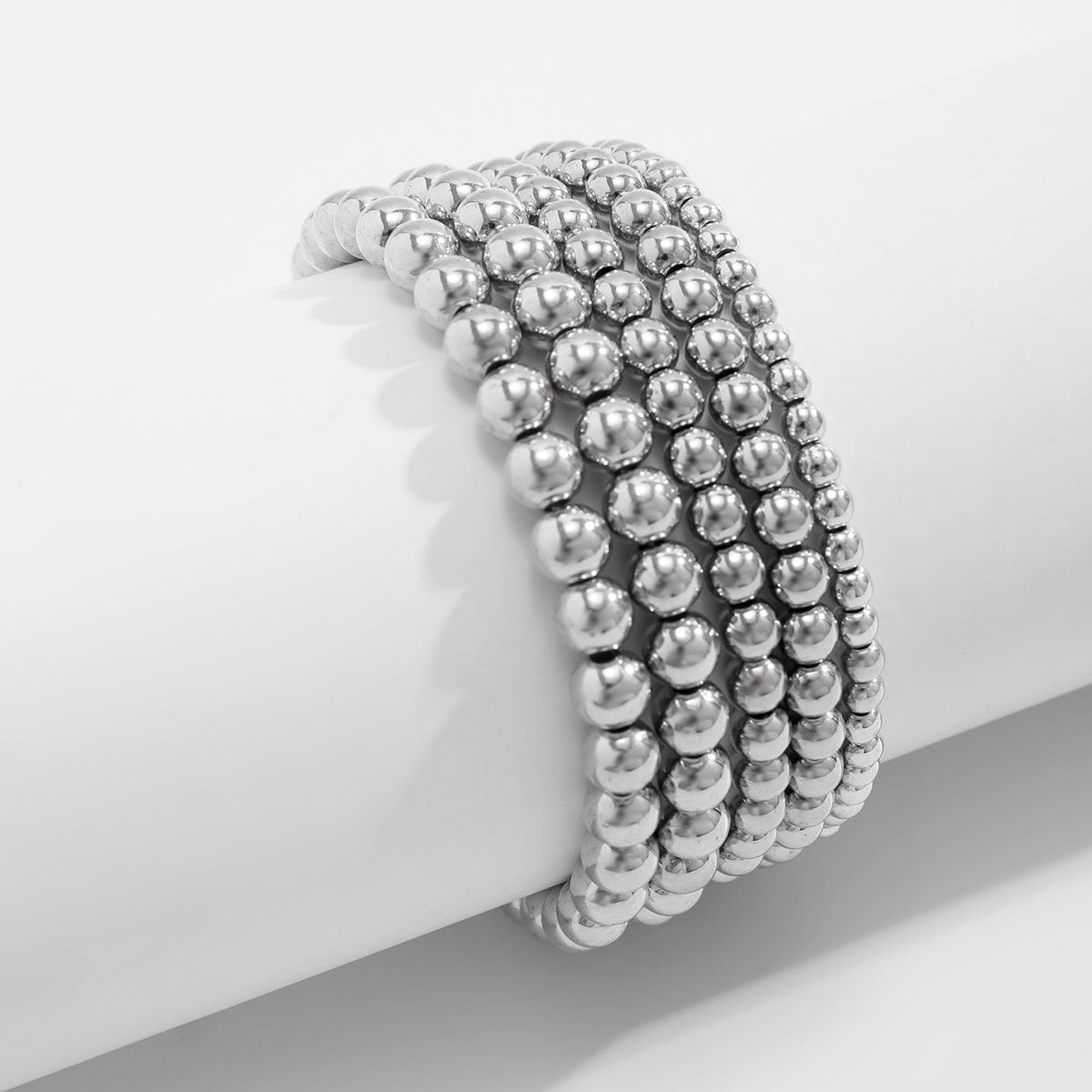 Newly 5pcs Gold Silver Plated Ball Chain Bracelet Set - ArtGalleryZen