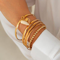 Thumbnail for Newly 5pcs Heart Pendant Ball Chain Bangle Bracelet Set