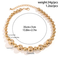 Thumbnail for Newly Chunky Two Tone Ball Chain Choker Necklace - ArtGalleryZen