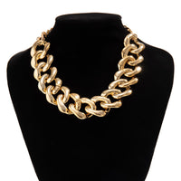 Thumbnail for Newly Gold Silver Plated Curb Chain Choker Necklace - ArtGalleryZen