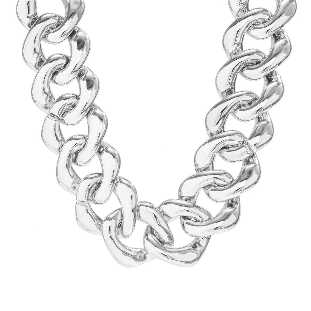 Newly Gold Silver Plated Curb Chain Choker Necklace - ArtGalleryZen