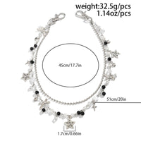Thumbnail for Newly Layered Star Bowknot Charm Glass Bead Trouser Chain - ArtGalleryZen