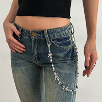 Thumbnail for Newly Layered Star Bowknot Charm Glass Bead Trouser Chain - ArtGalleryZen