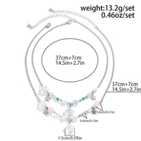 Thumbnail for Newly Two Tone Layered Star Pendant Pearl Necklace - ArtGalleryZen