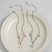 Thumbnail for Newly Two Tone Layered Star Pendant Pearl Necklace - ArtGalleryZen